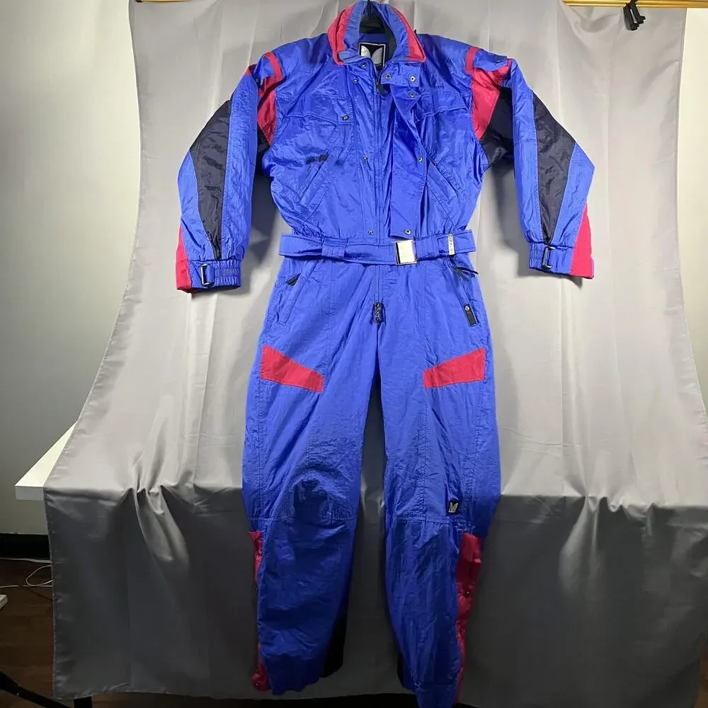 Vintage Couloir Ski Suit Mens‎ 40 One Piece Entrant 90s Snowsuit Jumpsuit Jacket